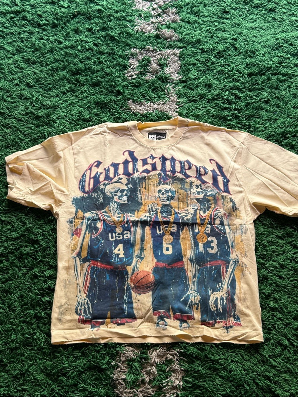 Godspeed Graphic Short Sleeve Tee in Cream